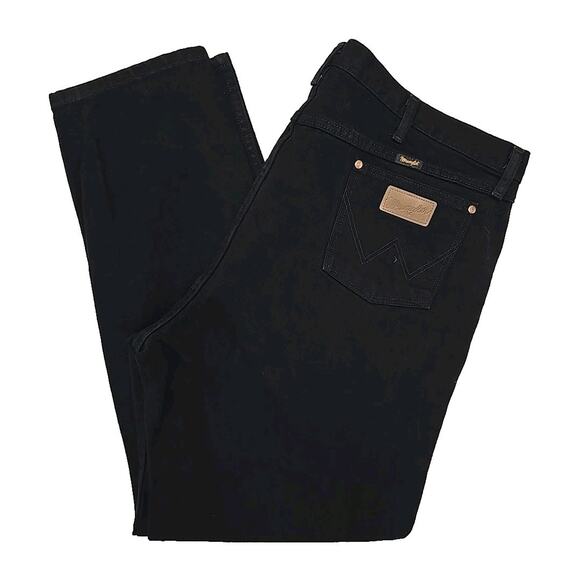 Wrangler Mens Cowboy Cut Jeans Sz 46x32 Black Original Fit 13MWZ Western Rodeo - Picture 1 of 7